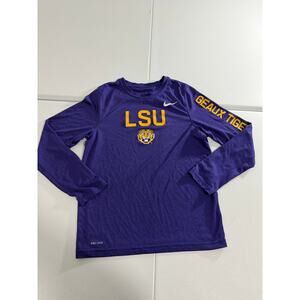 LSU Women’s Large Lone Sleeve Nike Dri fit Tee